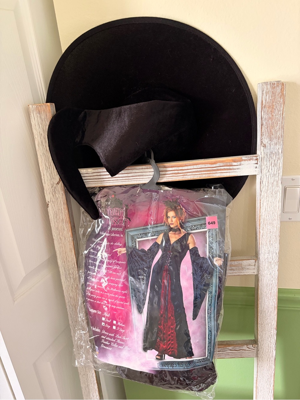 🧛‍♀️ Vampire Mistress/ Witch Costume Adult Large w Hat